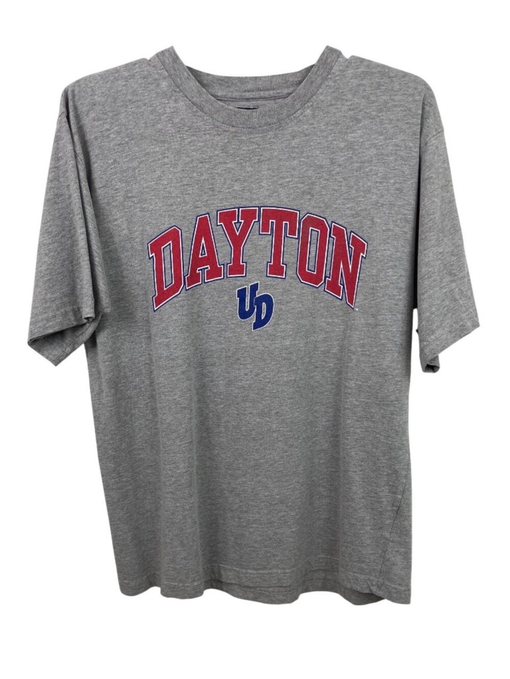 Pro Player Dayton Flyers Gray Short Sleeve T-Shirt Retro UD Logo Mens Large